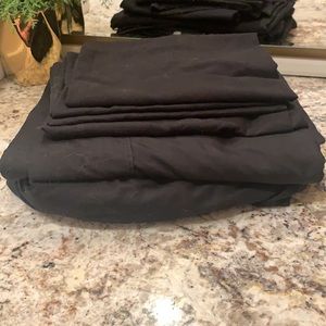 Microfiber Queen Sheet Set - Black
